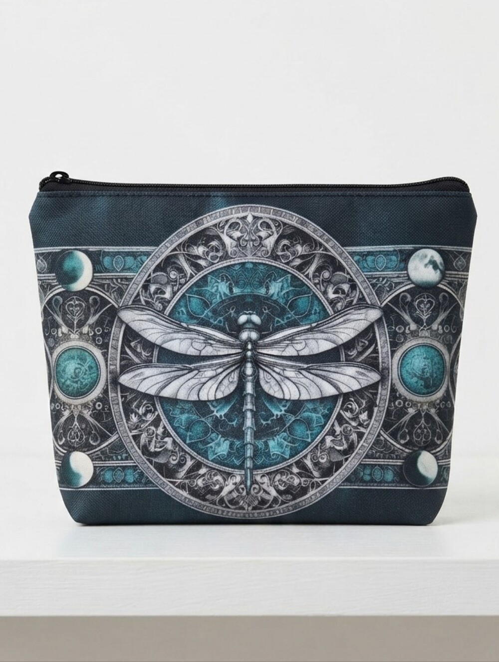 NWT Whimsical Cosmetic Bag With Dragonfly Design  (0273)